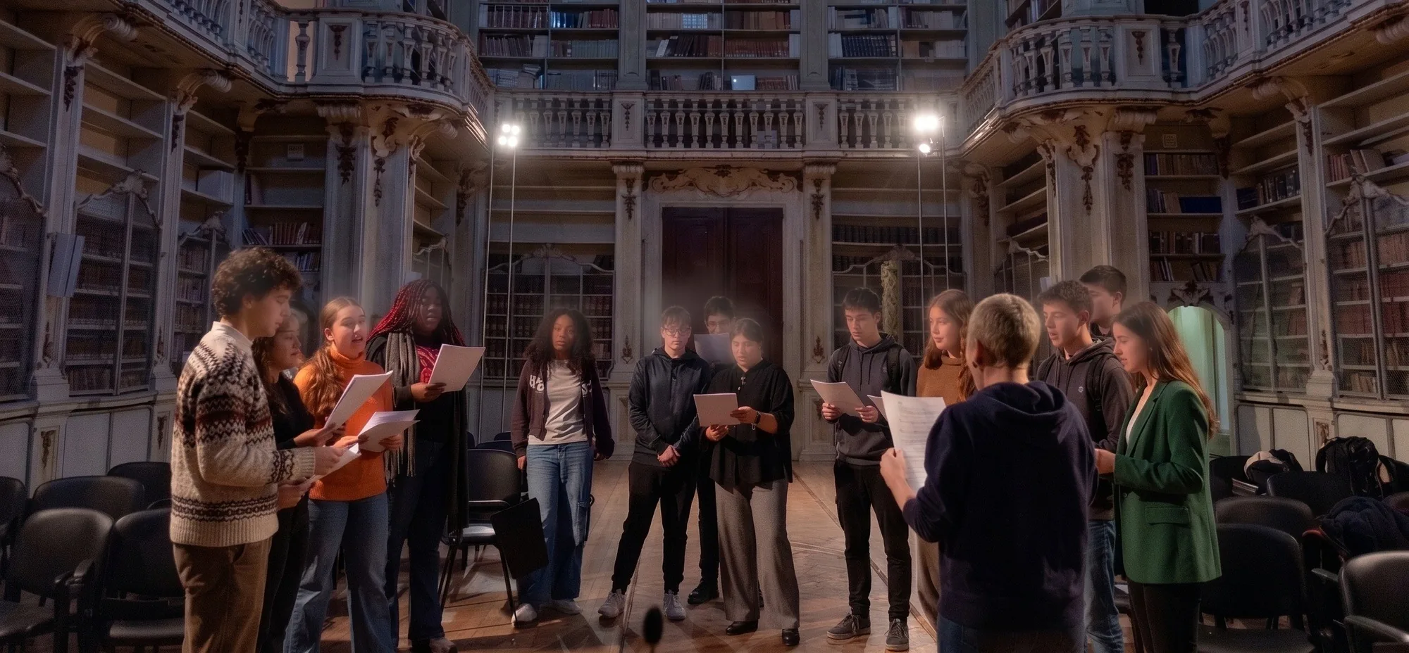 Il Coro del Liceo Ginnasio Galvani si esibisce nella biblioteca storica del liceo